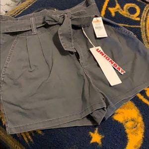 Gray high waisted shorts